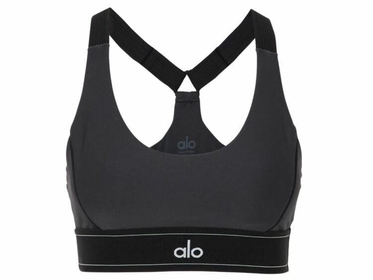 alo yoga airlift suit up sports bra anthracite black