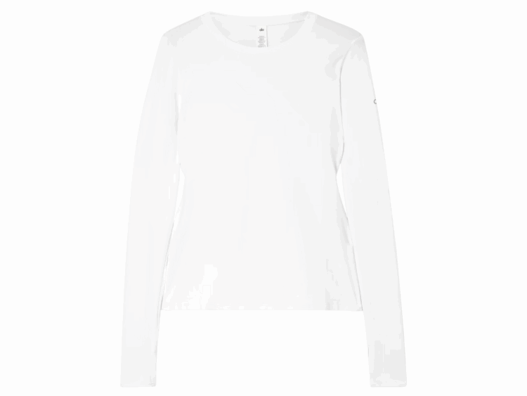 alo yoga alosoft finesse long sleeve white