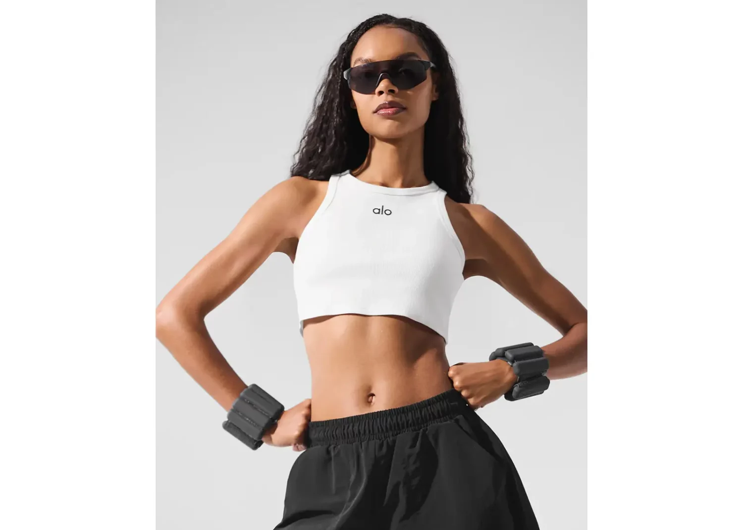 alo yoga aspire tank white