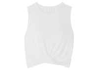 alo yoga cover cropped draped jersey tank white