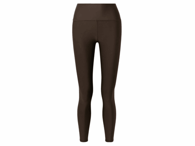 alo yoga cropped airlift leggings brown