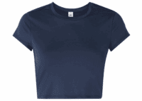 alo yoga finesse cropped alosoft jersey top navy