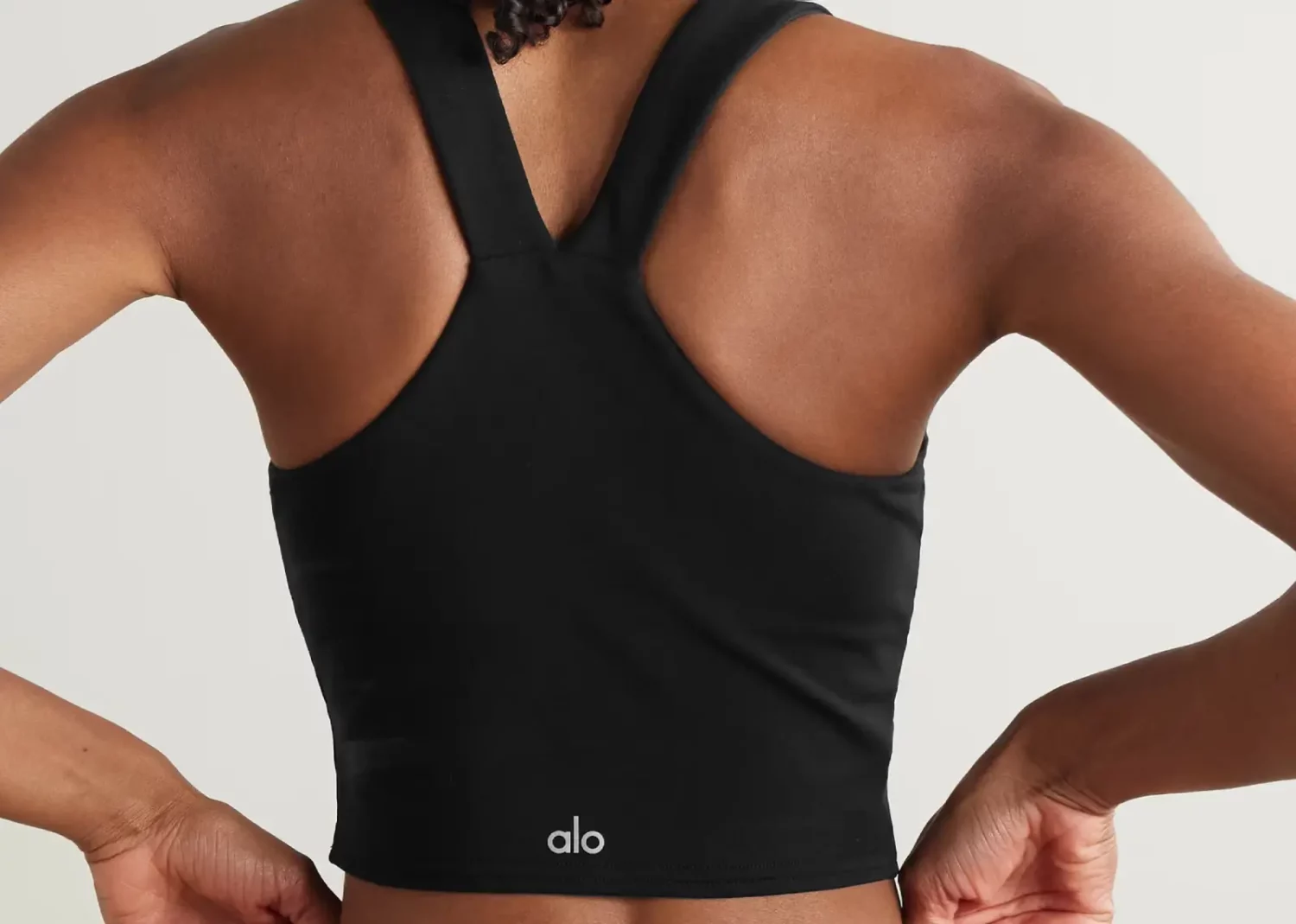 alo yoga real airbrush sports bra black
