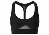 alo yoga rebel mesh‑trimmed airlift sports bra black