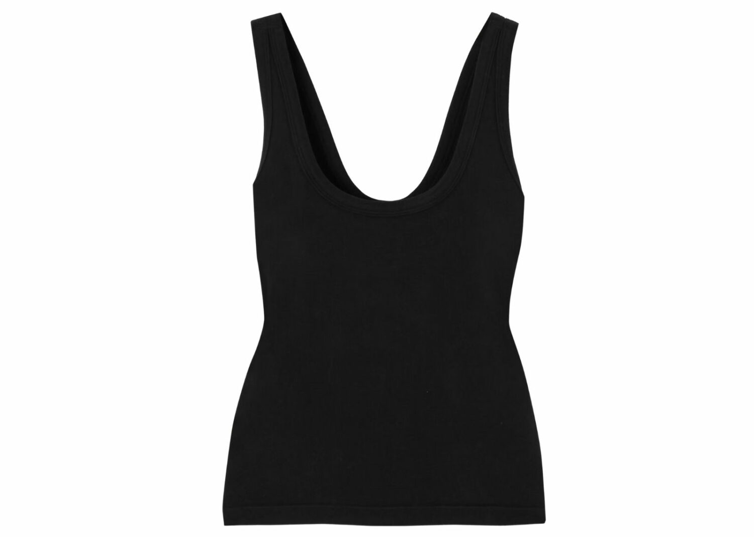 alo yoga seamless cotton blend tank top black