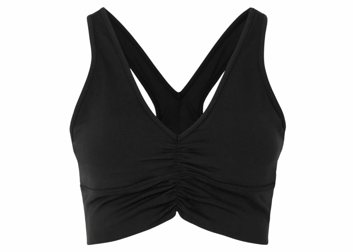 alo yoga wild thing ruched airbrush sports bra black