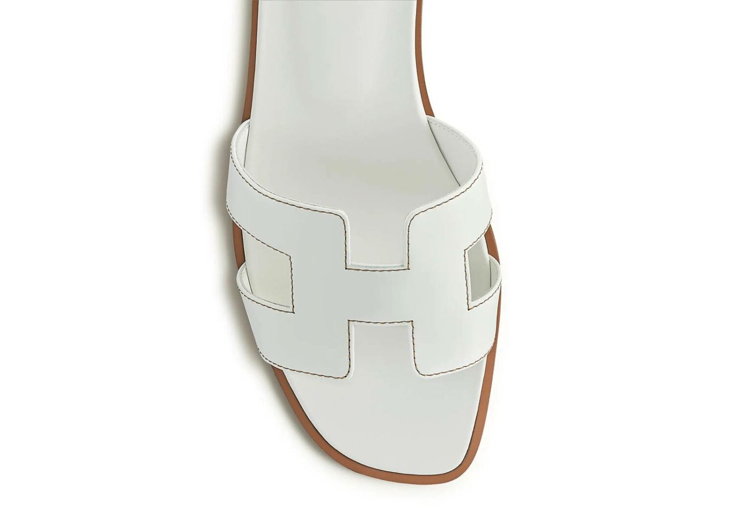 hermes oran sandal blanc box calfskin leather