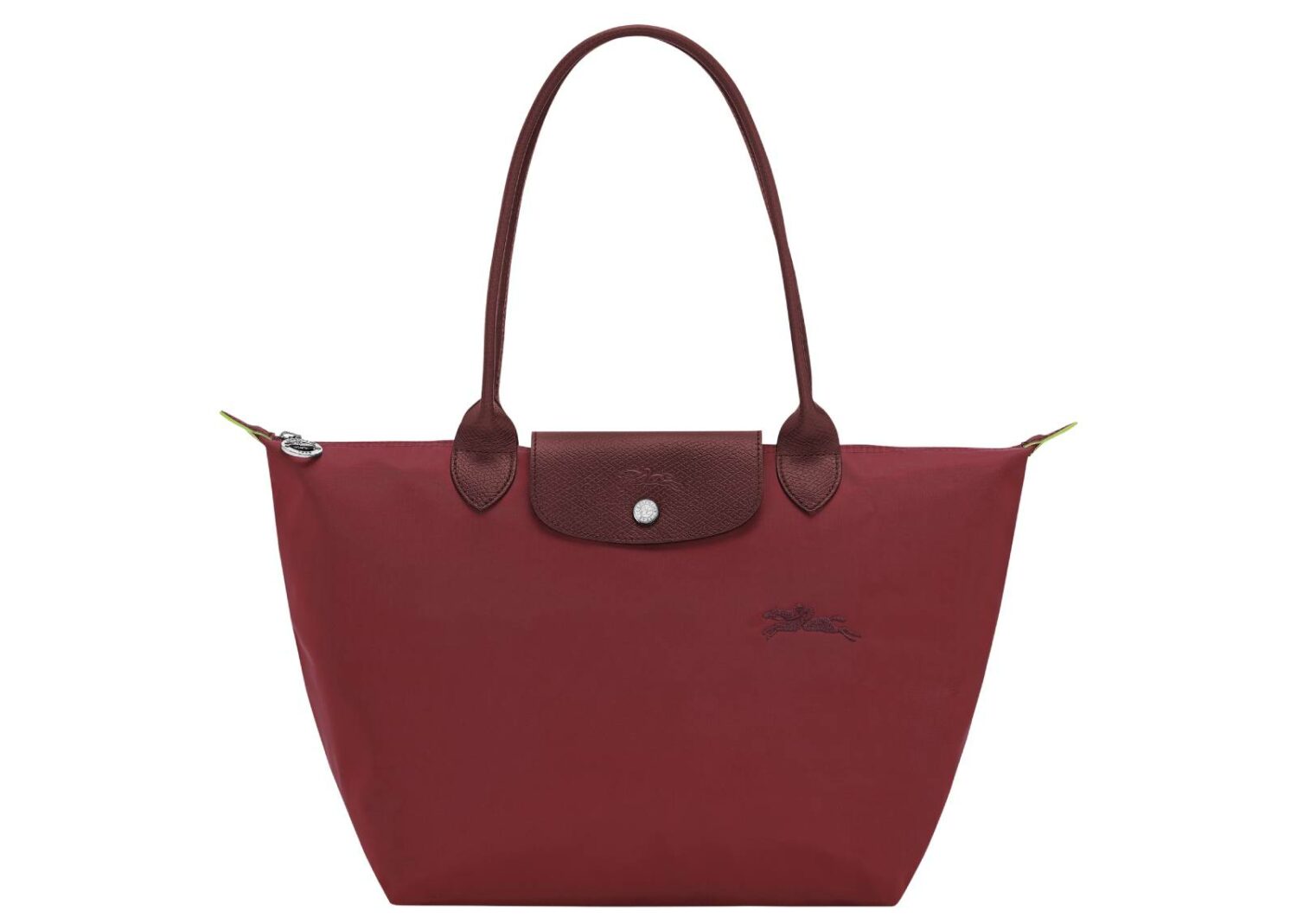 longchamp le pliage green medium tote bag pomegranate