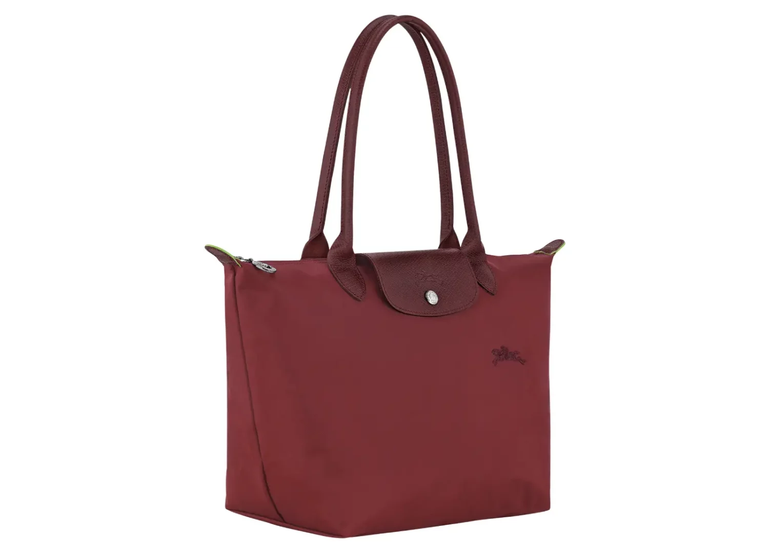 longchamp le pliage green medium tote bag pomegranate