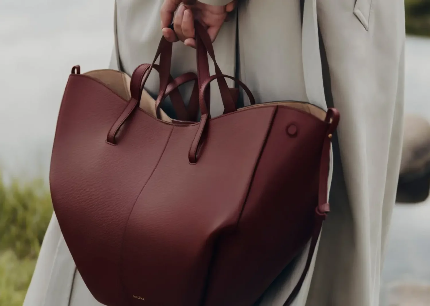 polène cyme edition textured black cherry