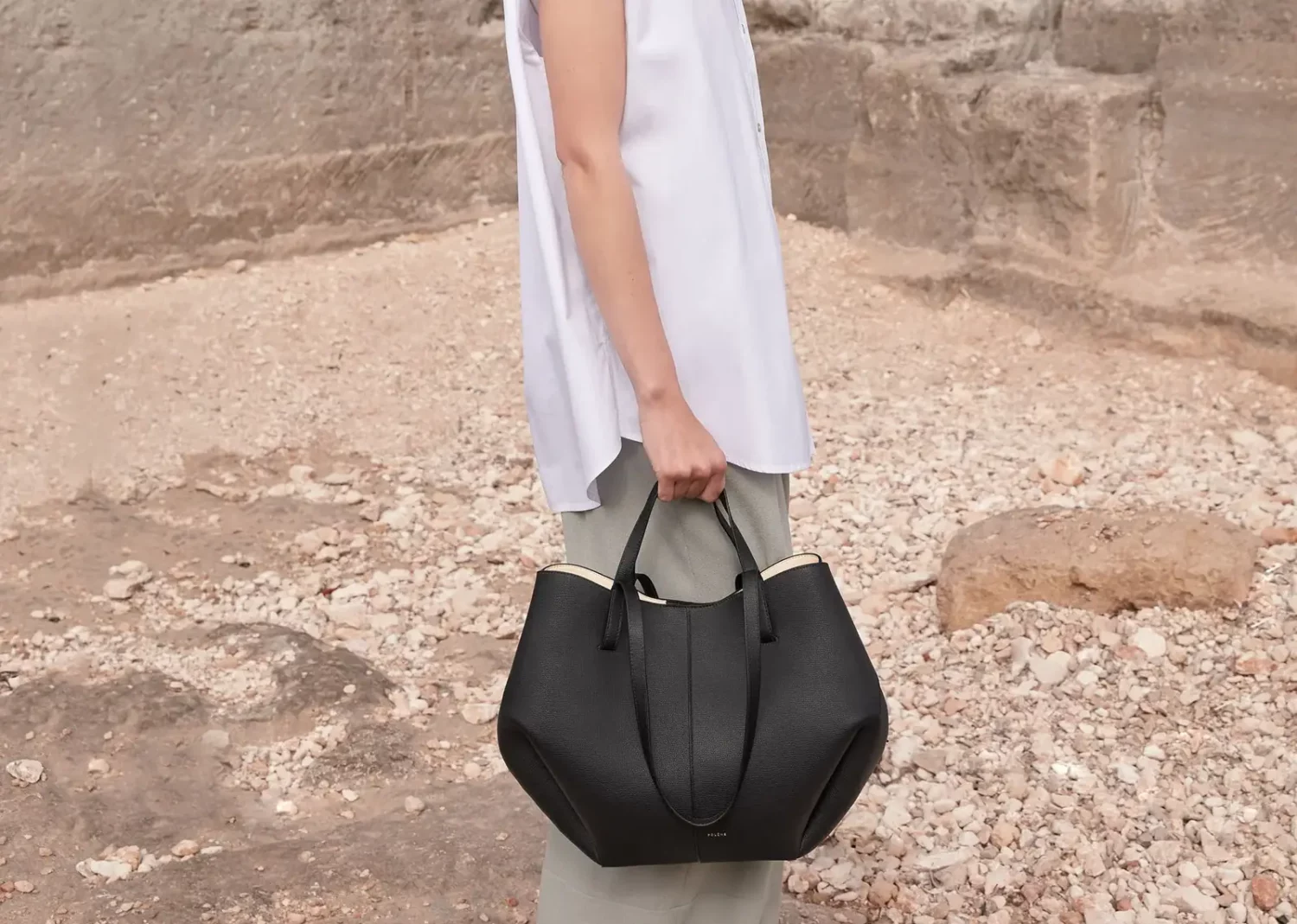 polène cyme edition textured black