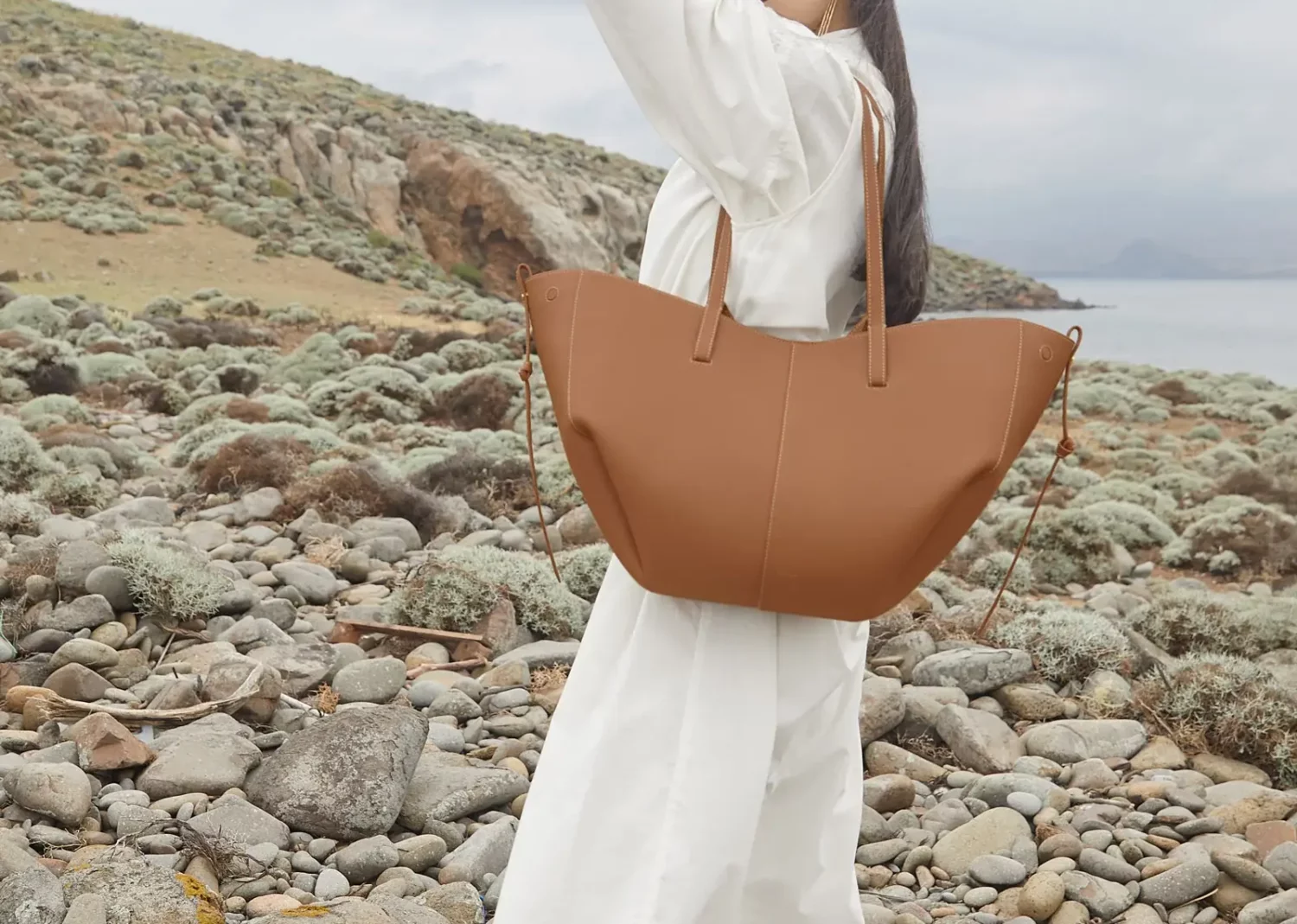 polène cyme edition textured camel
