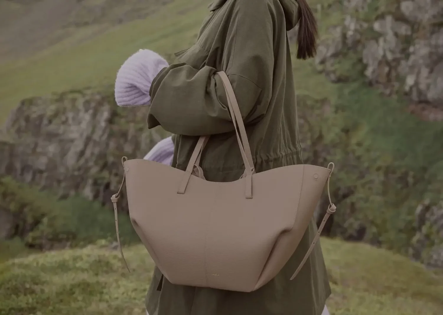 polène cyme edition textured taupe