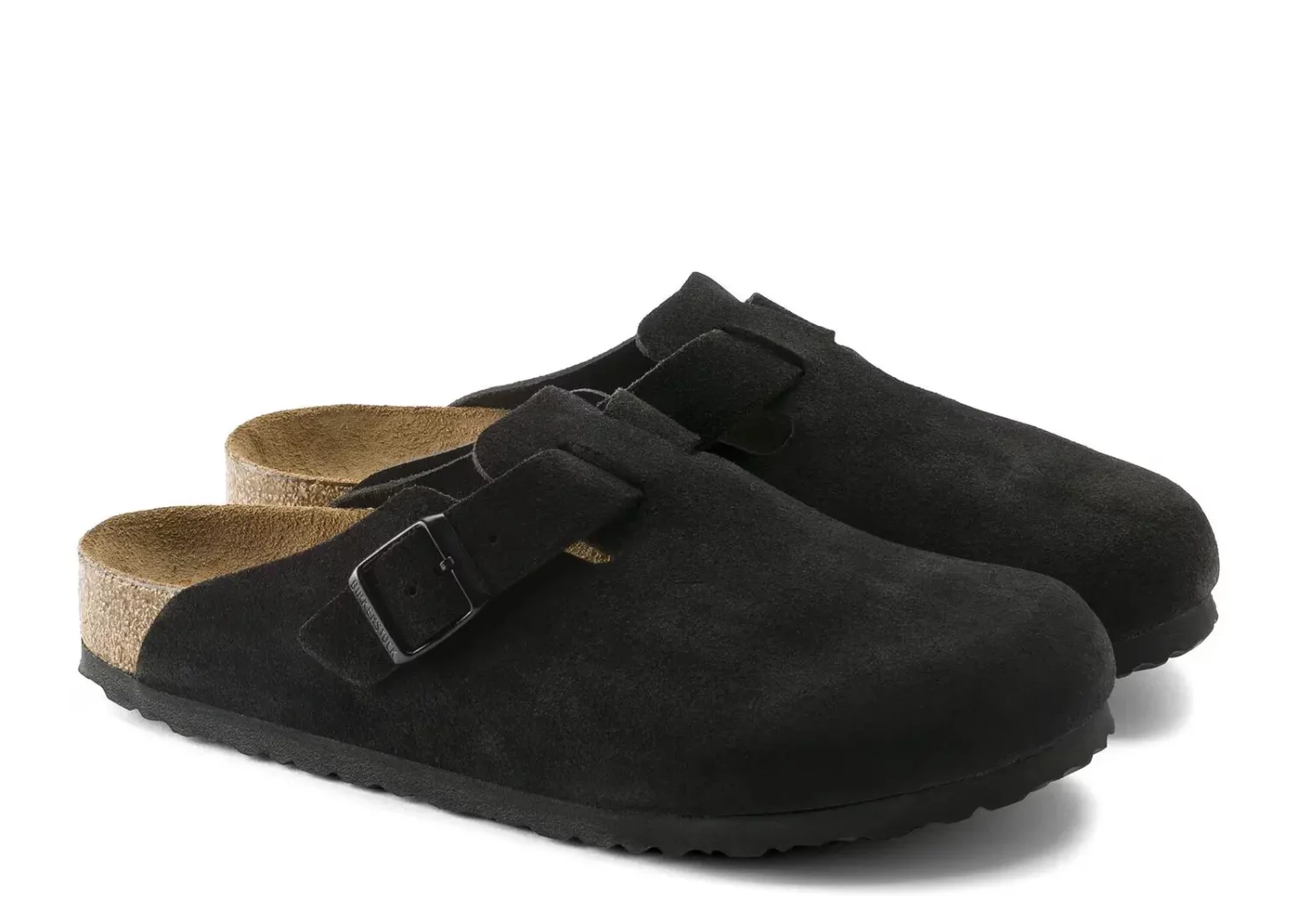 birkenstock boston soft footbed suede black3