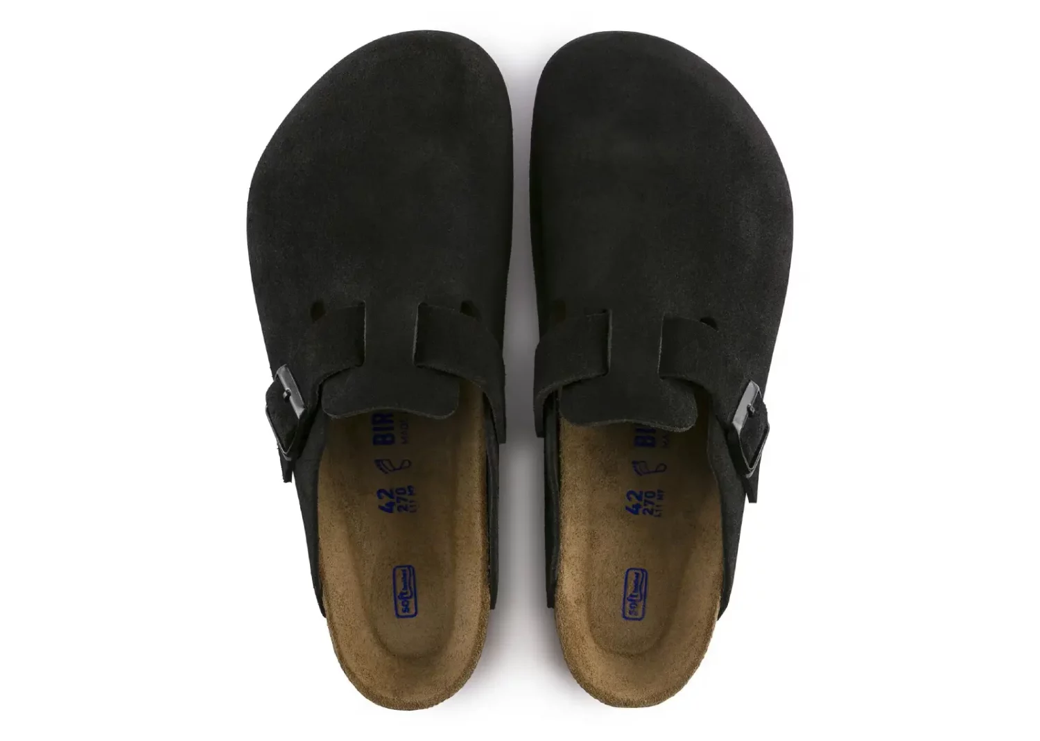 birkenstock boston soft footbed suede black4