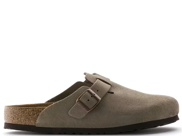birkenstock boston soft footbed suede taupe