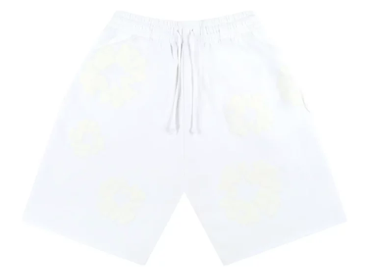 denim tears mono cotton wreath shorts white