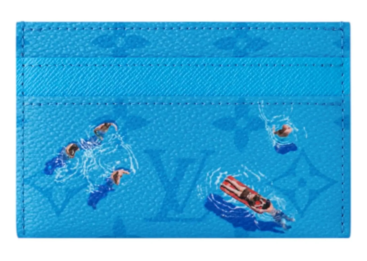 louis vuitton pool double card case blue lagoon