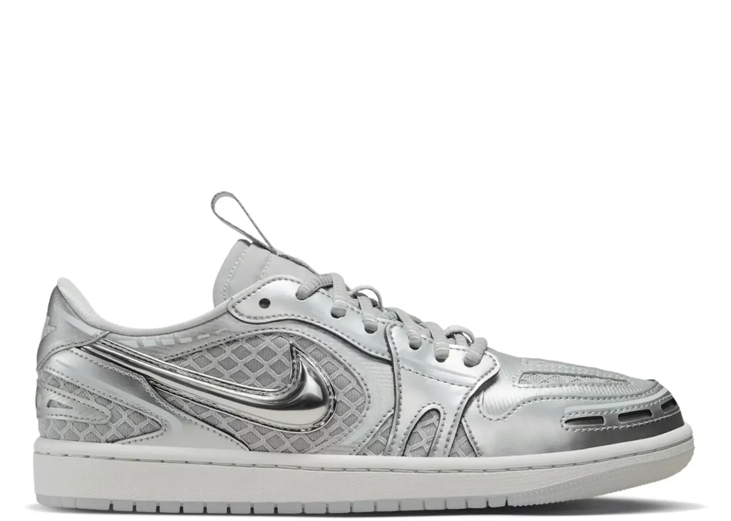 nike air jordan 1 low method of make v3 metallic silver (w)