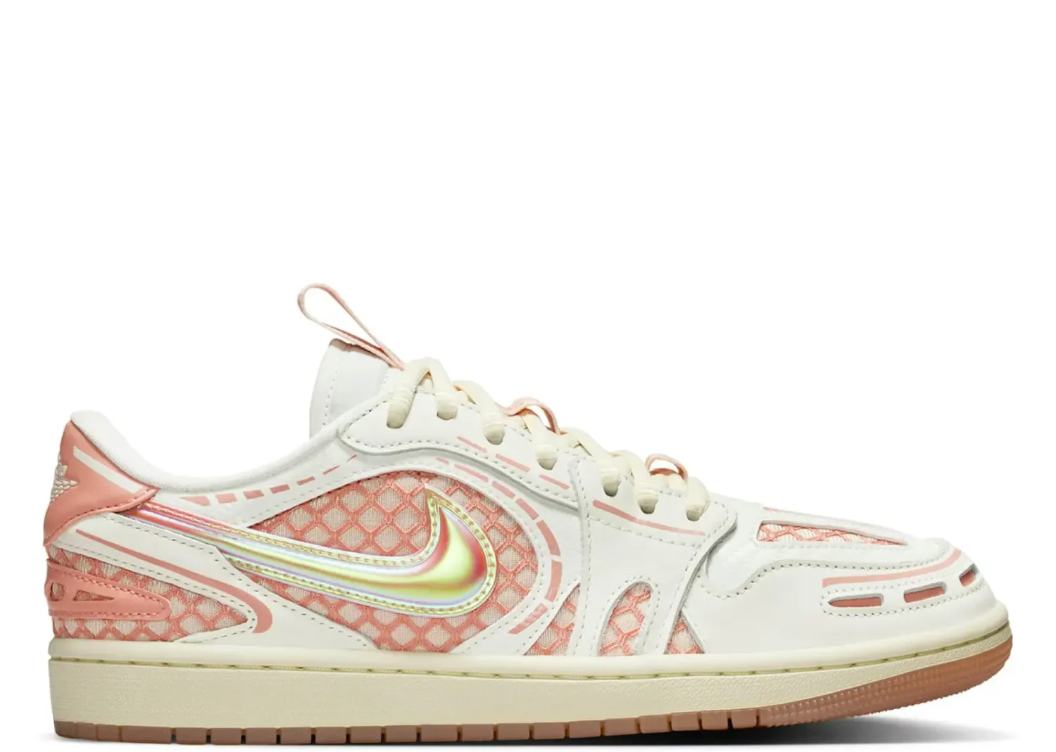 nike air jordan 1 low method of make v3 sail washed coral (w)