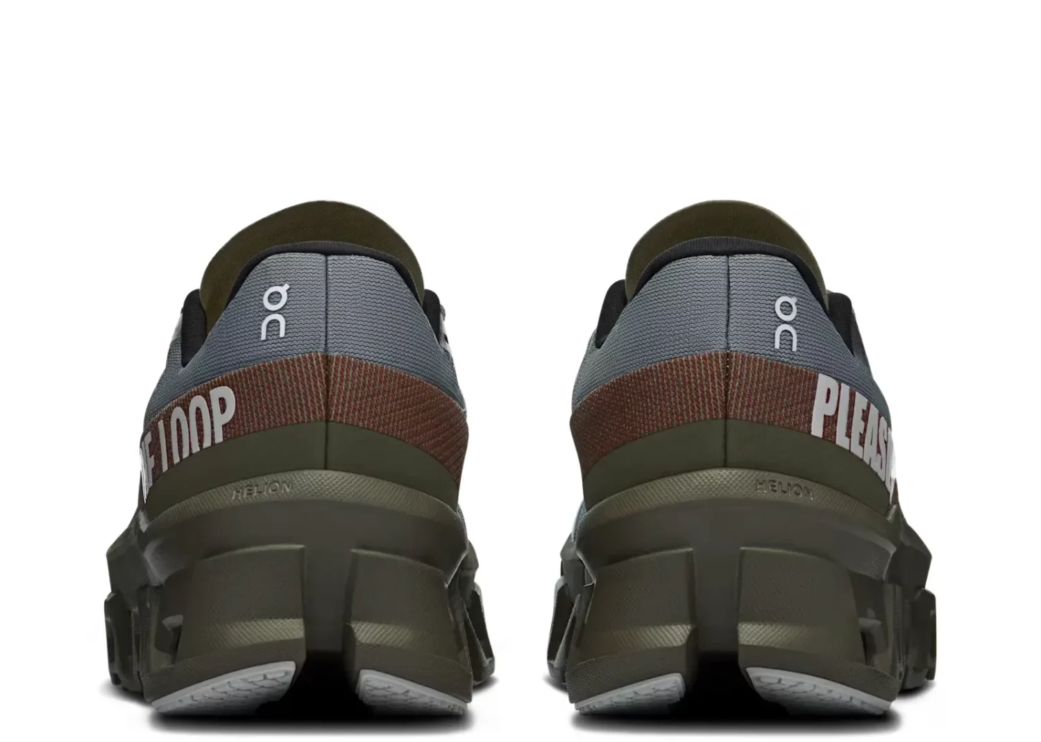 on running cloudmonster 2 pleasures x the loop mist olive3