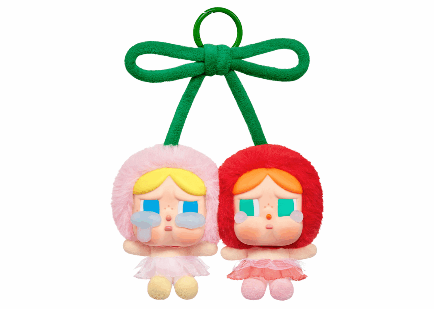 pop mart crybaby crying for love series (love you cherry much) vinyl plush hanging card
