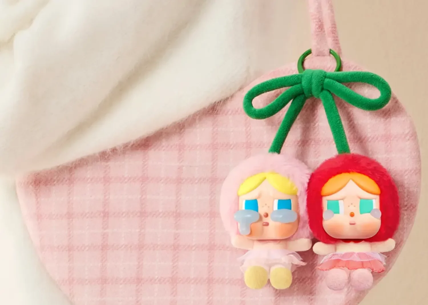 pop mart crybaby crying for love series love you cherry much vinyl plush hanging card2