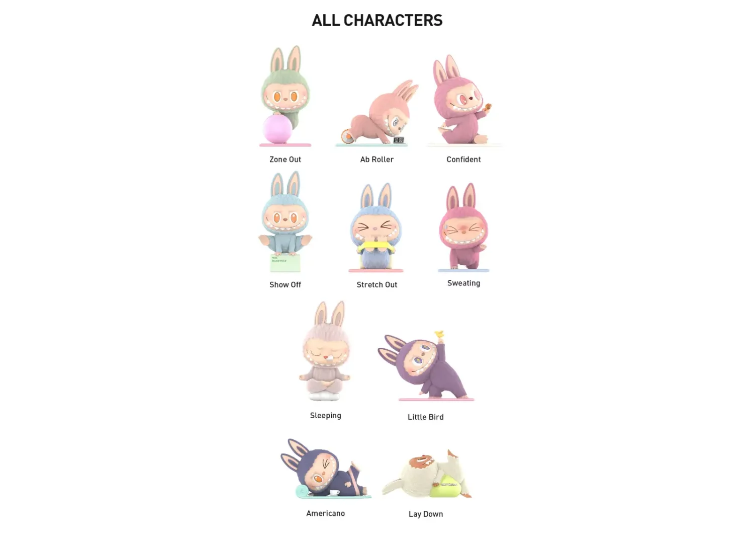 pop mart labubu the monsters lazy yoga series figures single blind box3