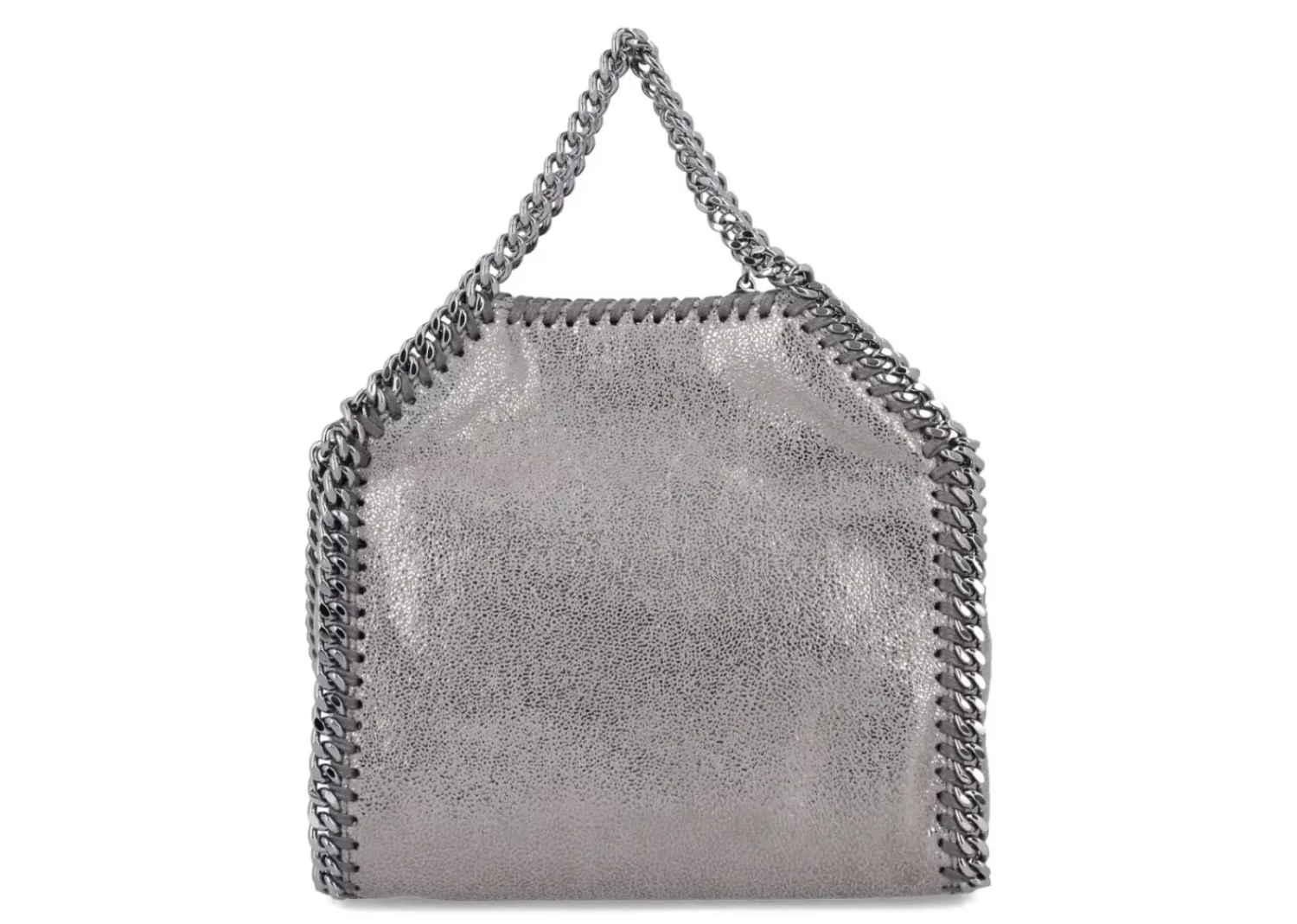 stella mccartney falabella tiny tote bag silver tone grey2
