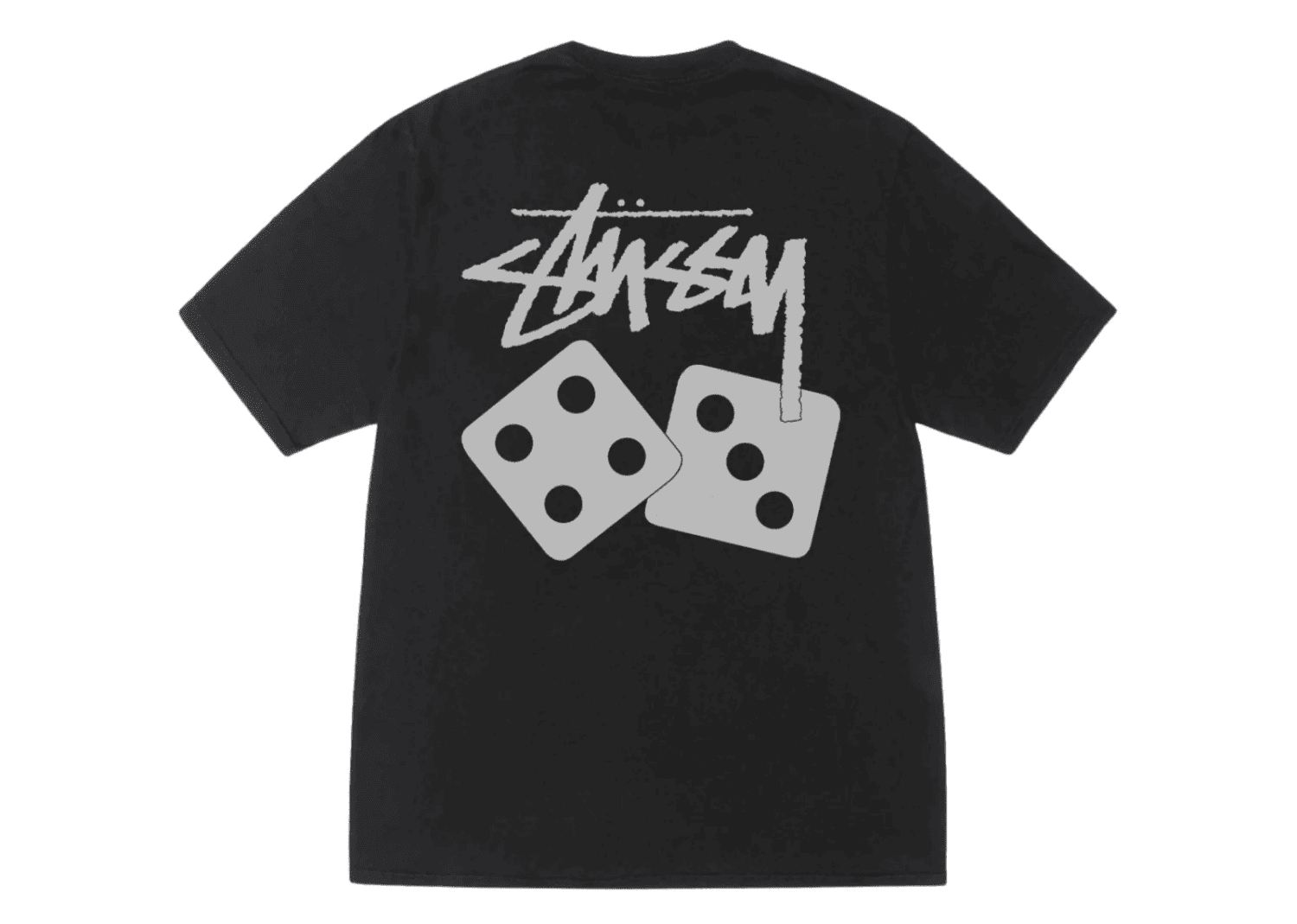 stussy dice tee pigment dyed black