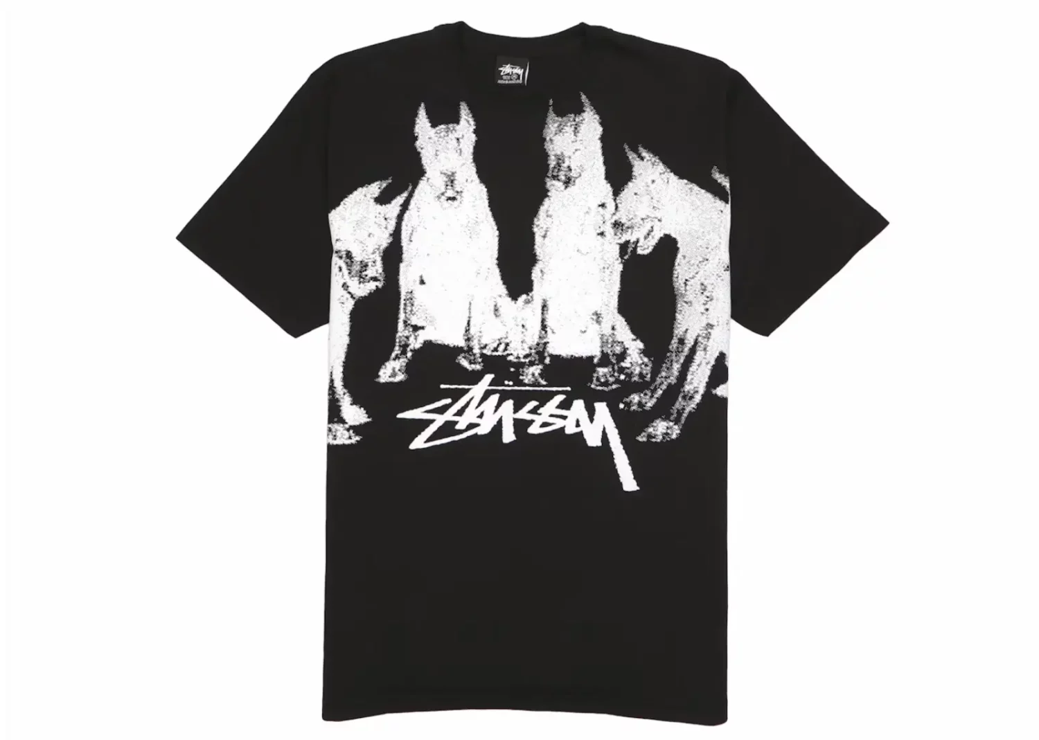 stussy doberman tee black