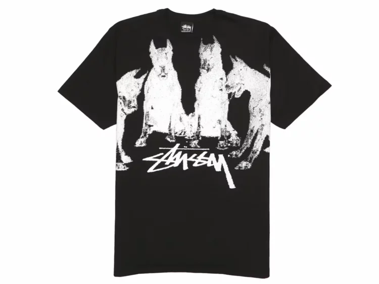 stussy doberman tee black