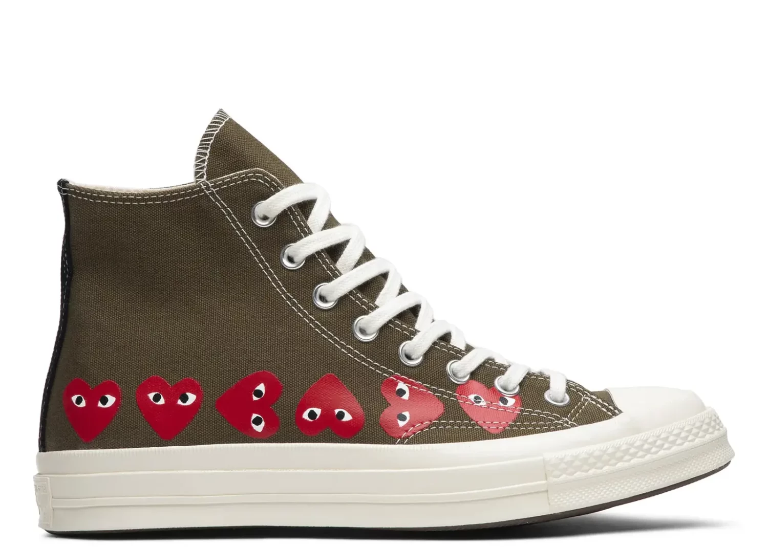 converse chuck taylor all star 70 hi comme des garcons play multi heart green