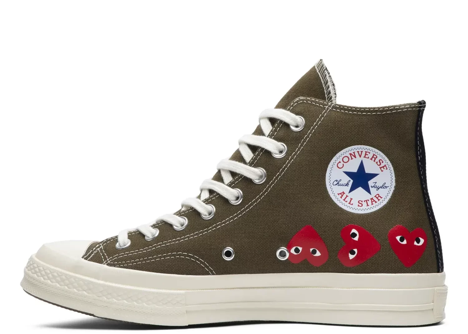 converse chuck taylor all star 70 hi comme des garcons play multi heart green5