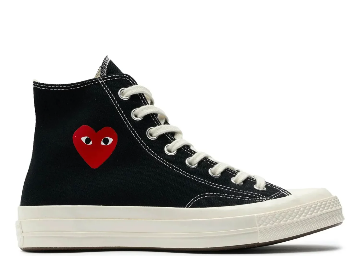 converse chuck taylor all star 70 hi comme des garcons play single heart black