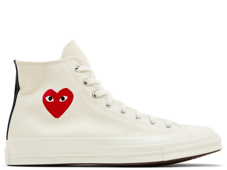 converse chuck taylor all star 70 hi comme des garcons play single heart milk
