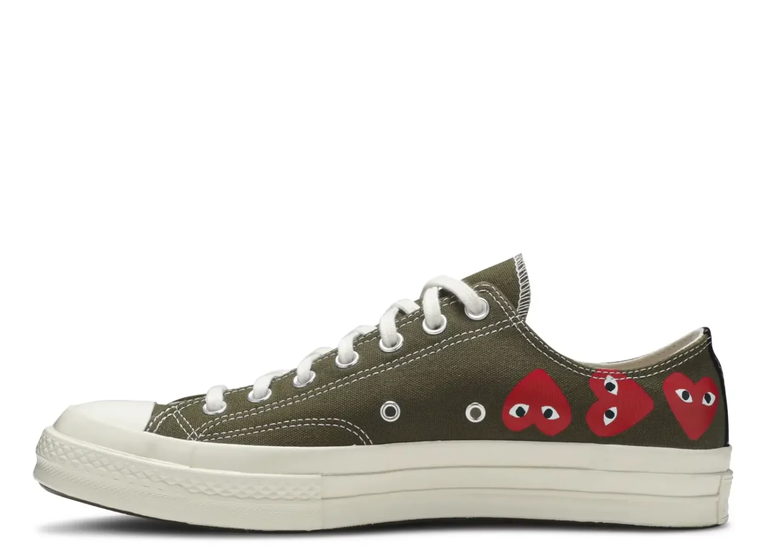 converse chuck taylor all star 70 ox comme des garcons multi heart green5
