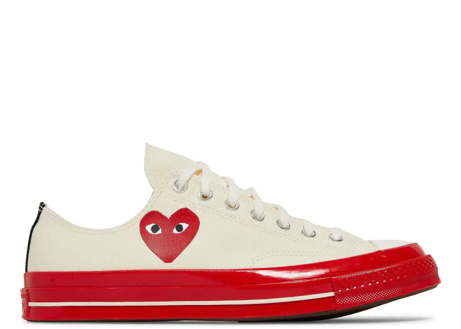converse chuck taylor all star 70 ox comme des garcons play egret red midsole