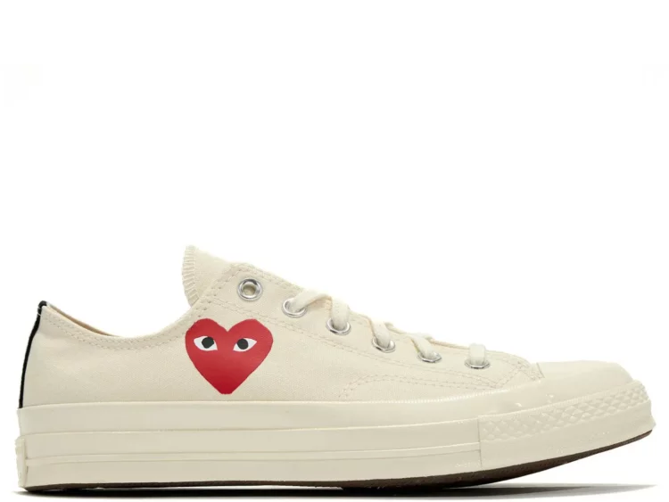 converse chuck taylor all star 70 ox comme des garcons play single heart milk
