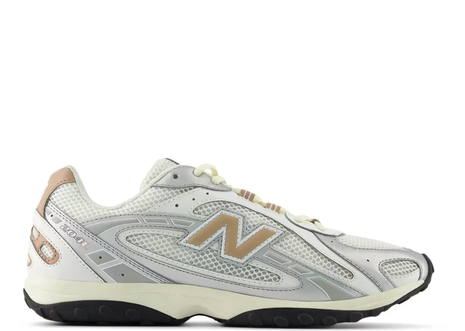 new balance 204l silver metallic flat taupe