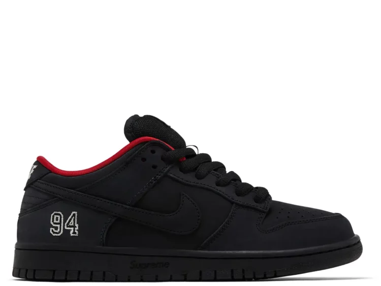 nike sb dunk low supreme 94 black